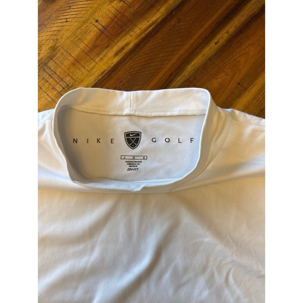Nike Golf White Sleeveless Mock Neck Compression Base Layer Shirt Size L - Picture 3 of 6
